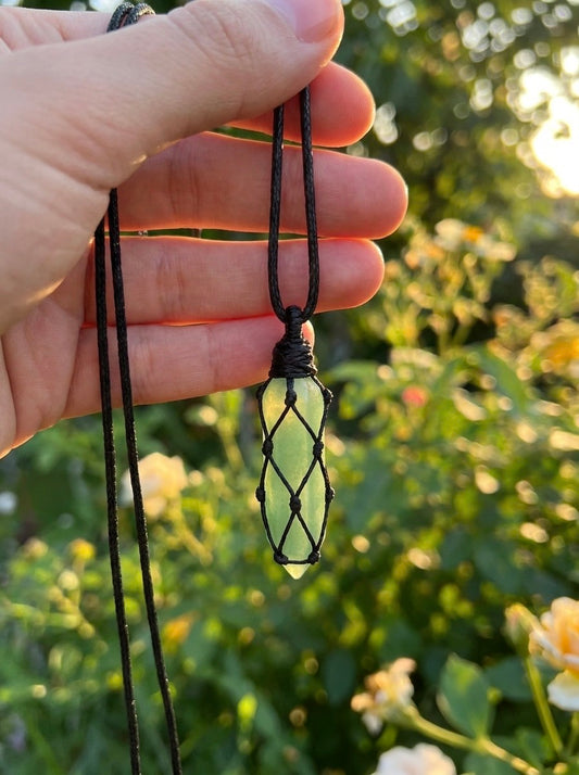Green Aventurine Crystal Point Necklace